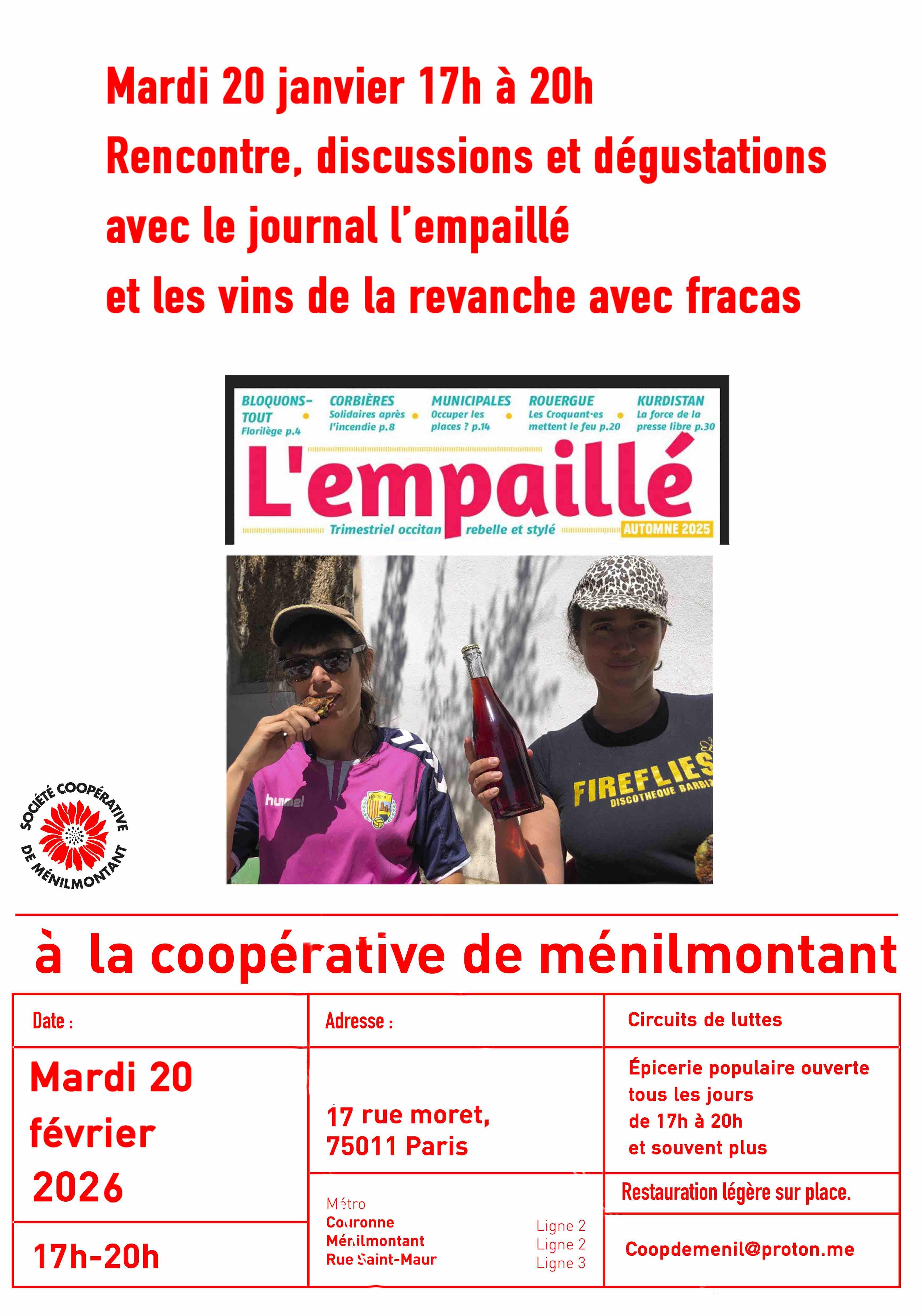 Dégustation des vins de la Revanche avec Fracas