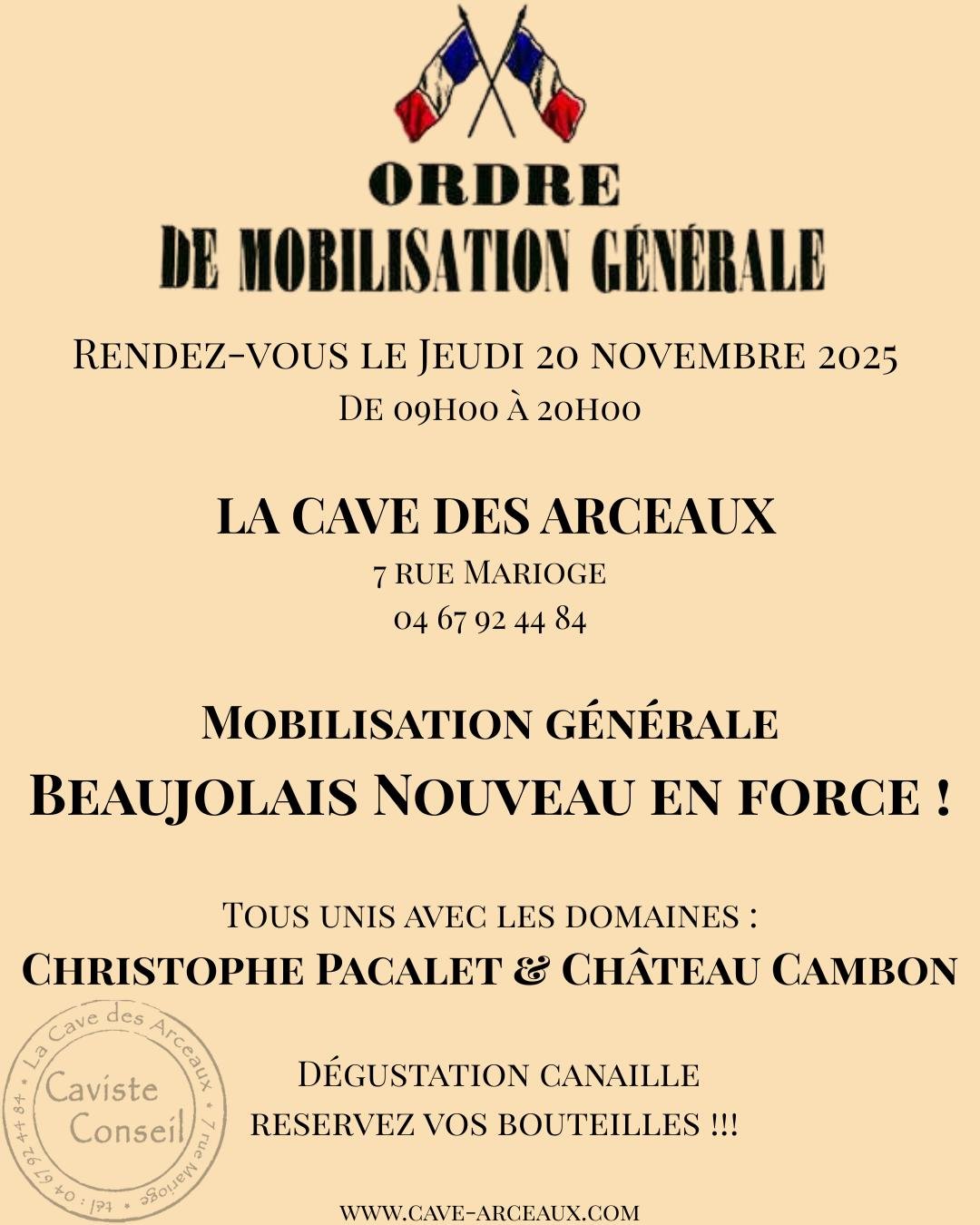 MOBILISATION GENERALE BEAUJOLAIS NOUVEAU