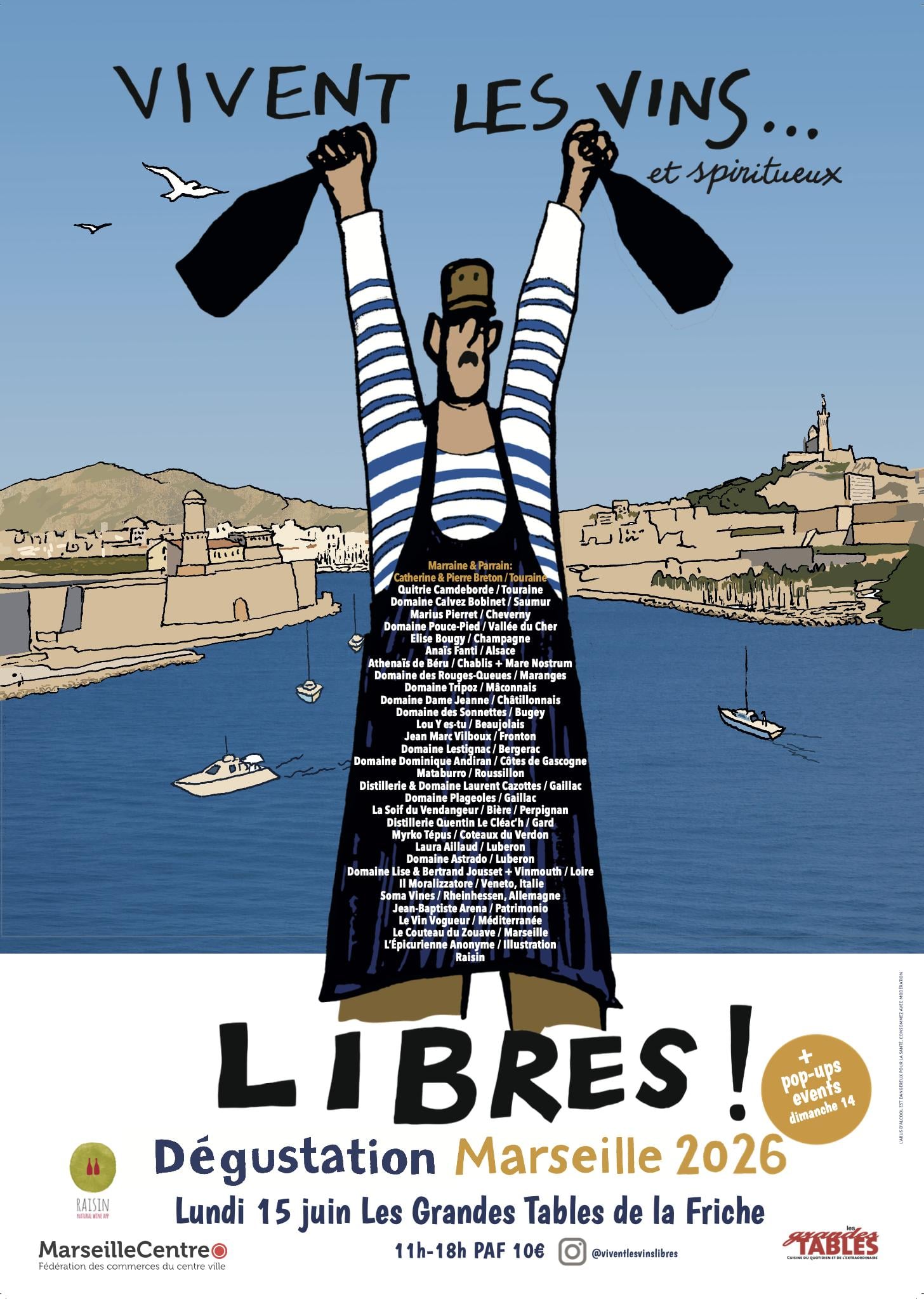 Vivent les Vins Libres 2026 Marseille - Le dimanche 14 et le lundi 15 juin 2025.
