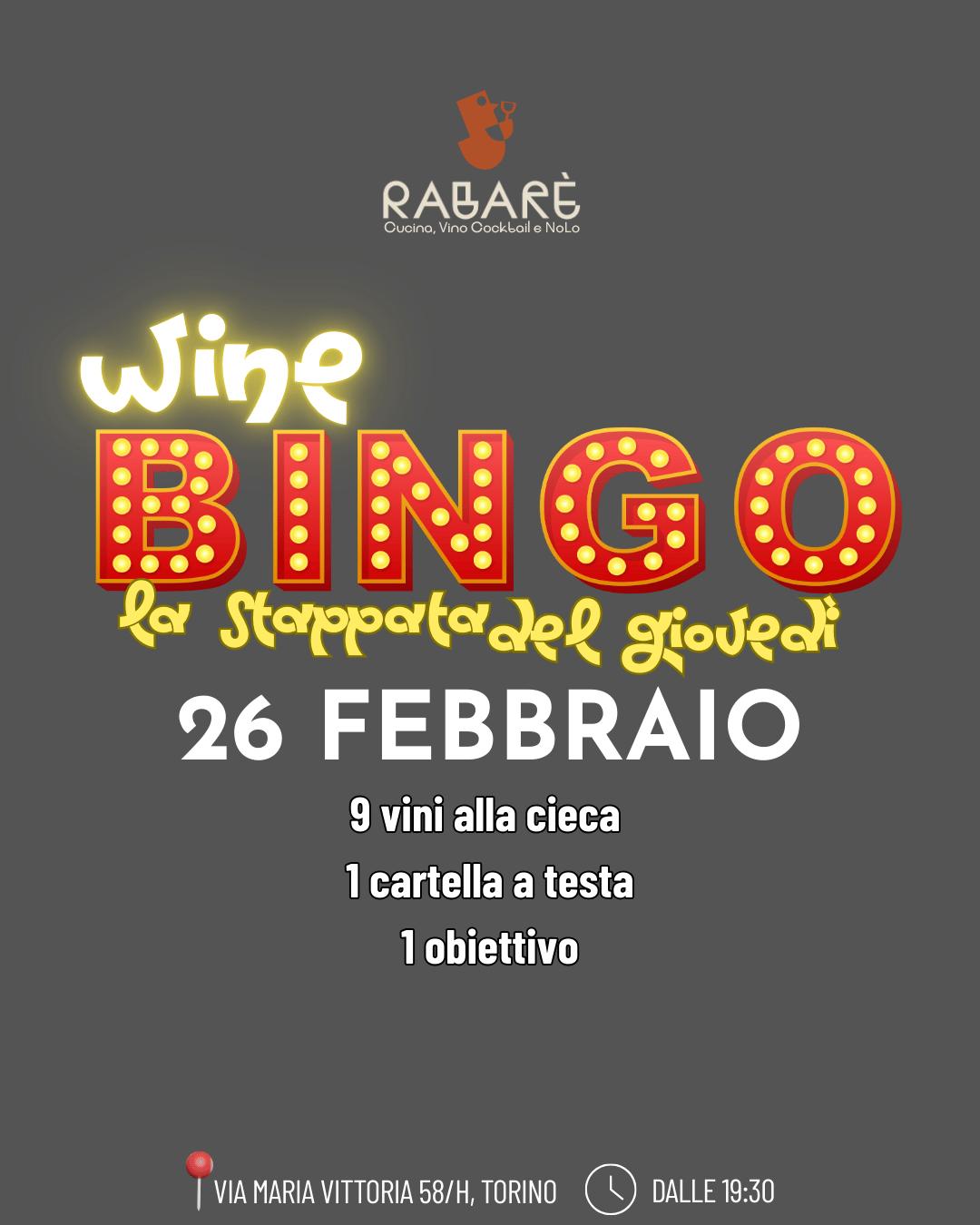 WINE BINGO - La Stappata del giovedì