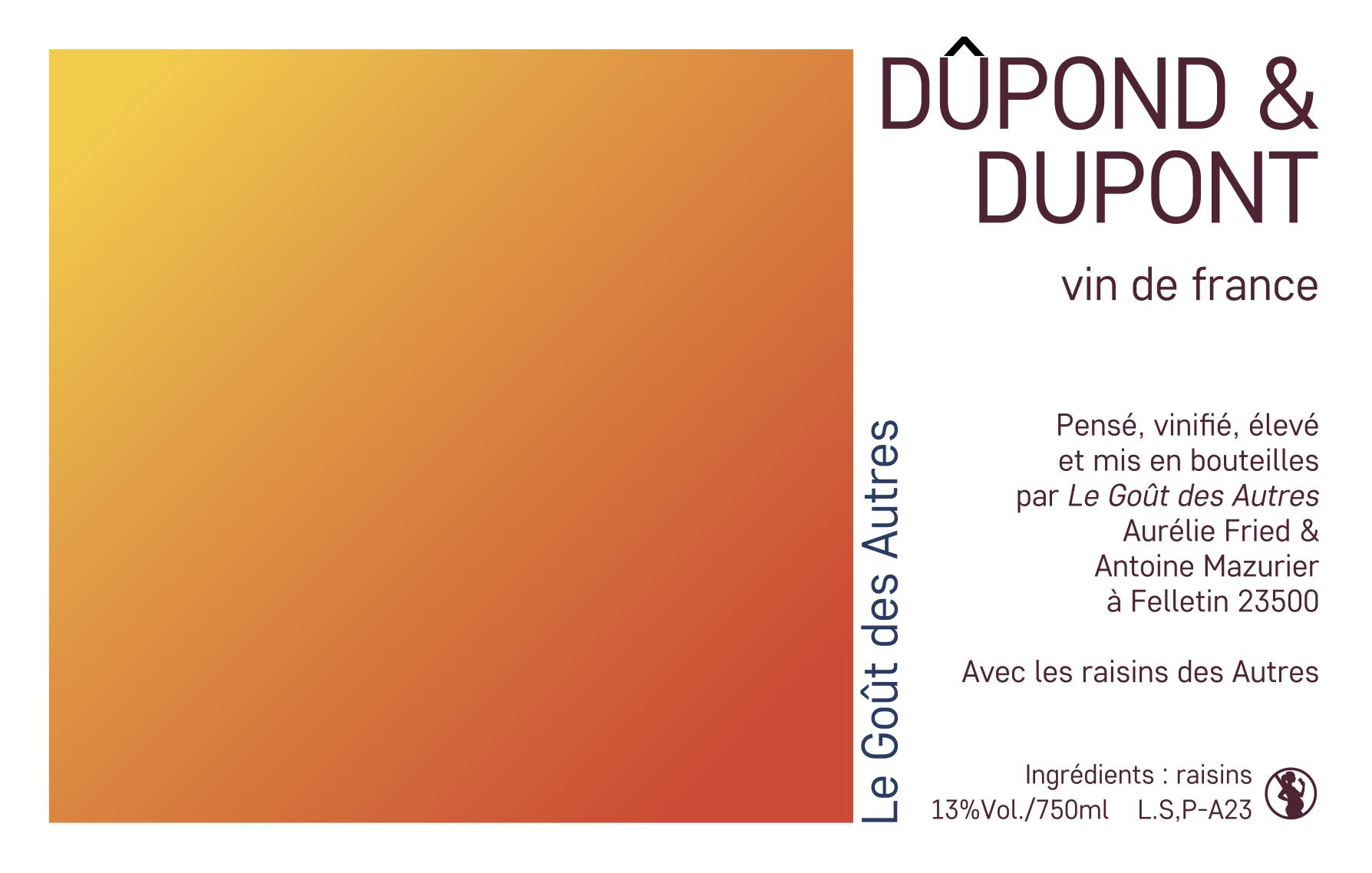 Dûpont & Dupont - Le goût des autres - aurelie-fried-antoine-mazurier 
