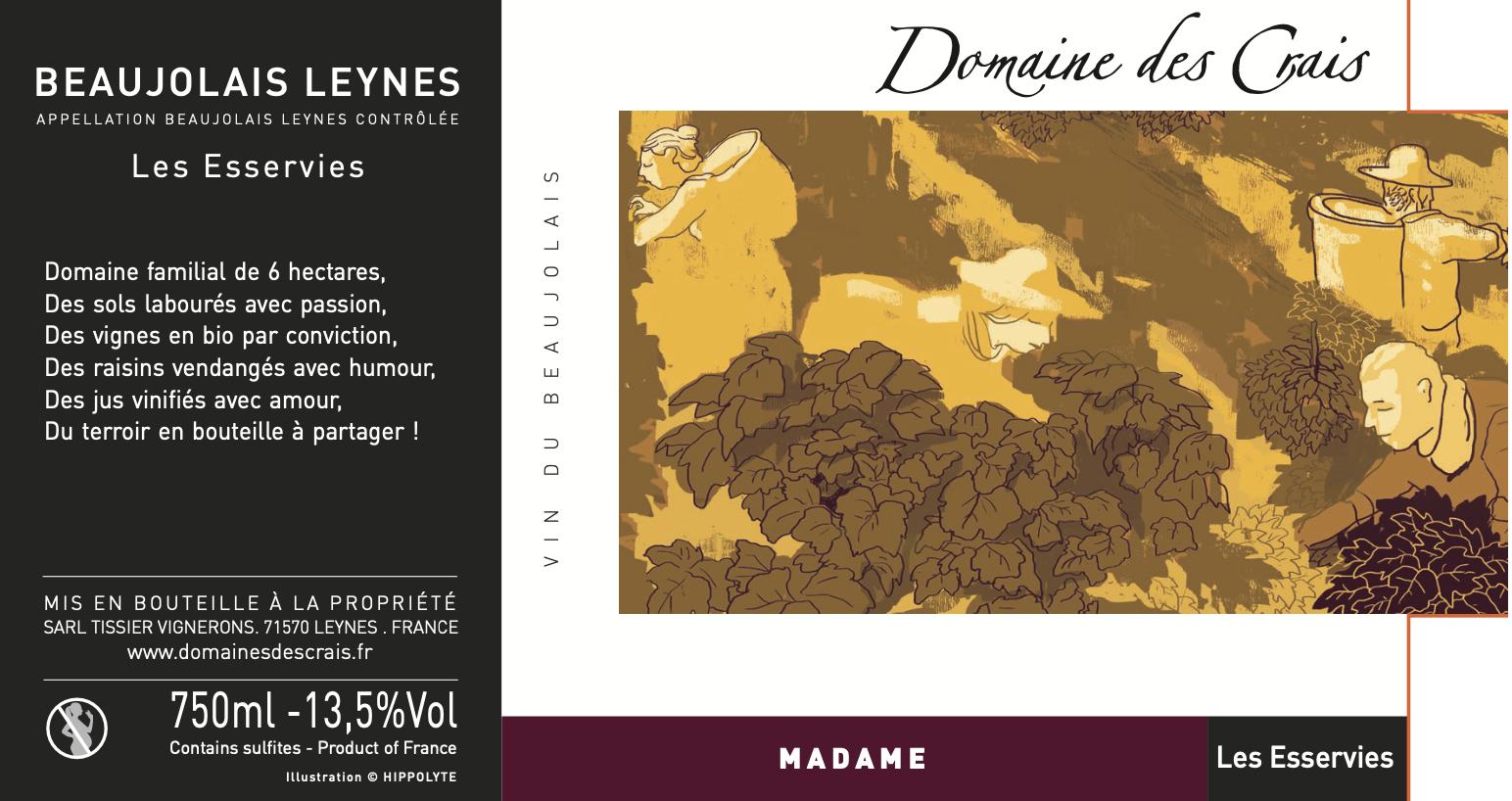 Madame - Domaine Des Crais - ben-et-andrea-vauchez-tissier 