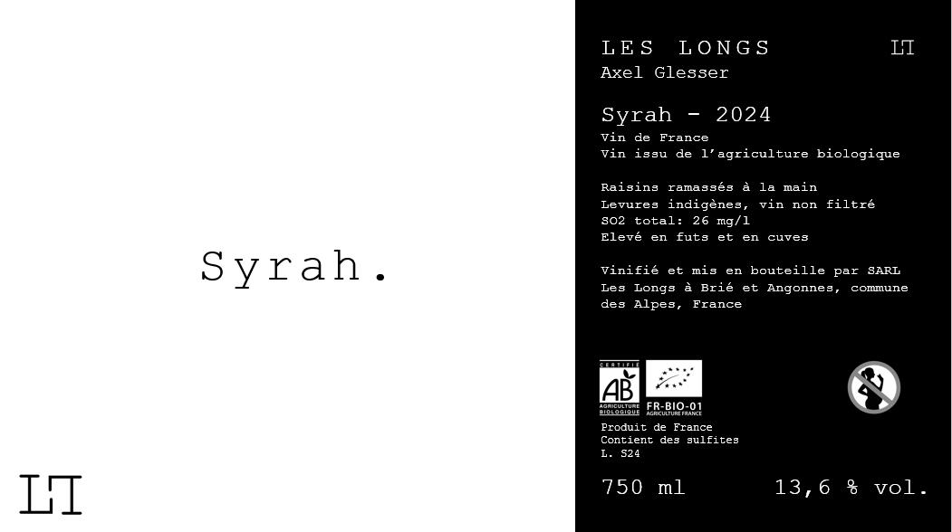Syrah 24 - Domaine des Longs - axel-glesser -2024