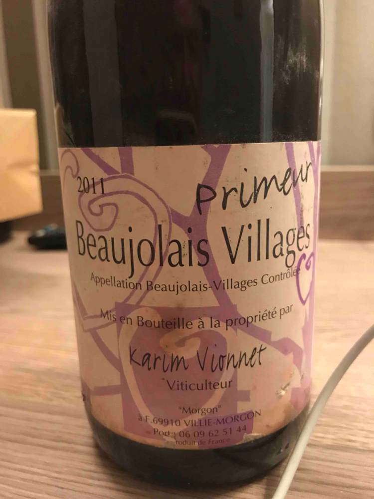 Beaujolais Village Primeur - Karim Vionnet - karim-vionnet -2011