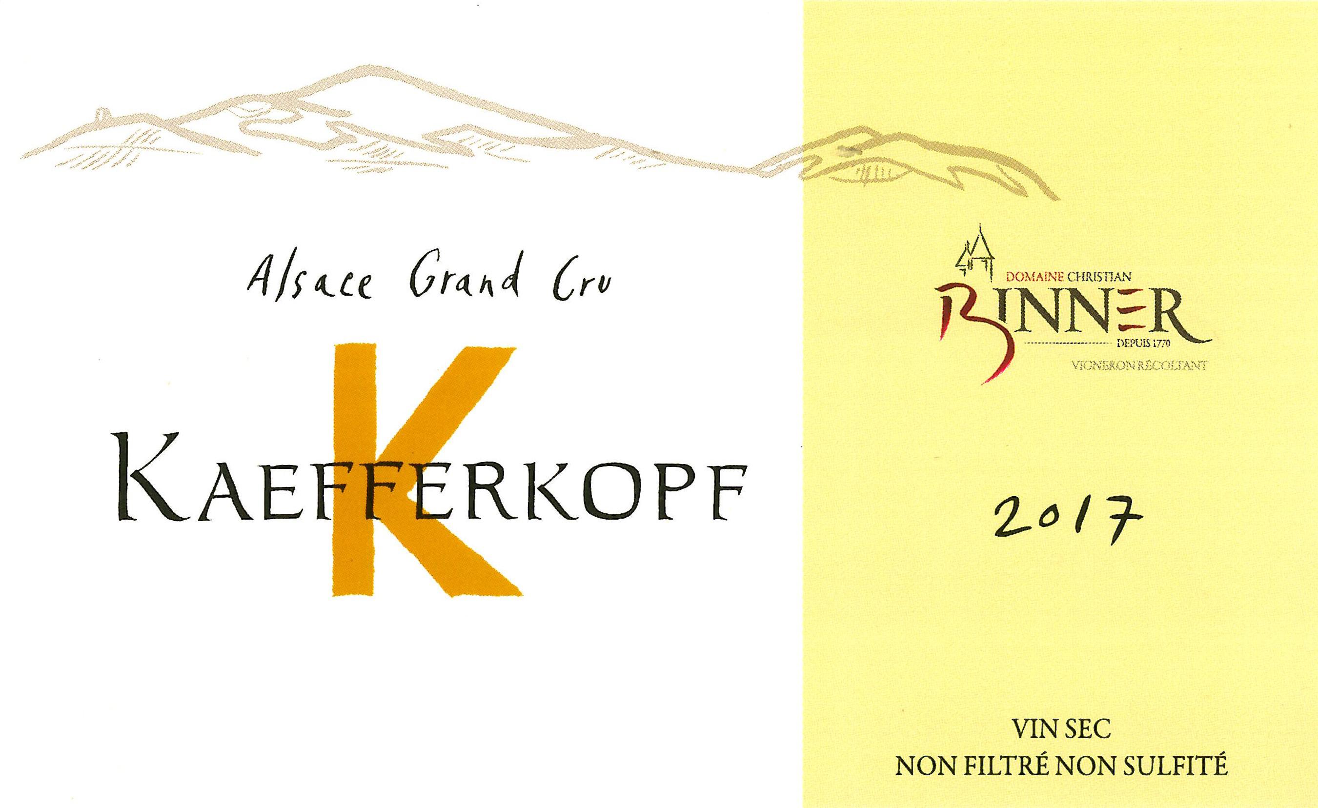 Grand Cru Kaefferkopf L'Original - Domaine Christian Binner - christian-binner-et-son-equipe -2017